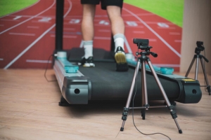 Man On Treadmill For Biomechanical Sports Assessment